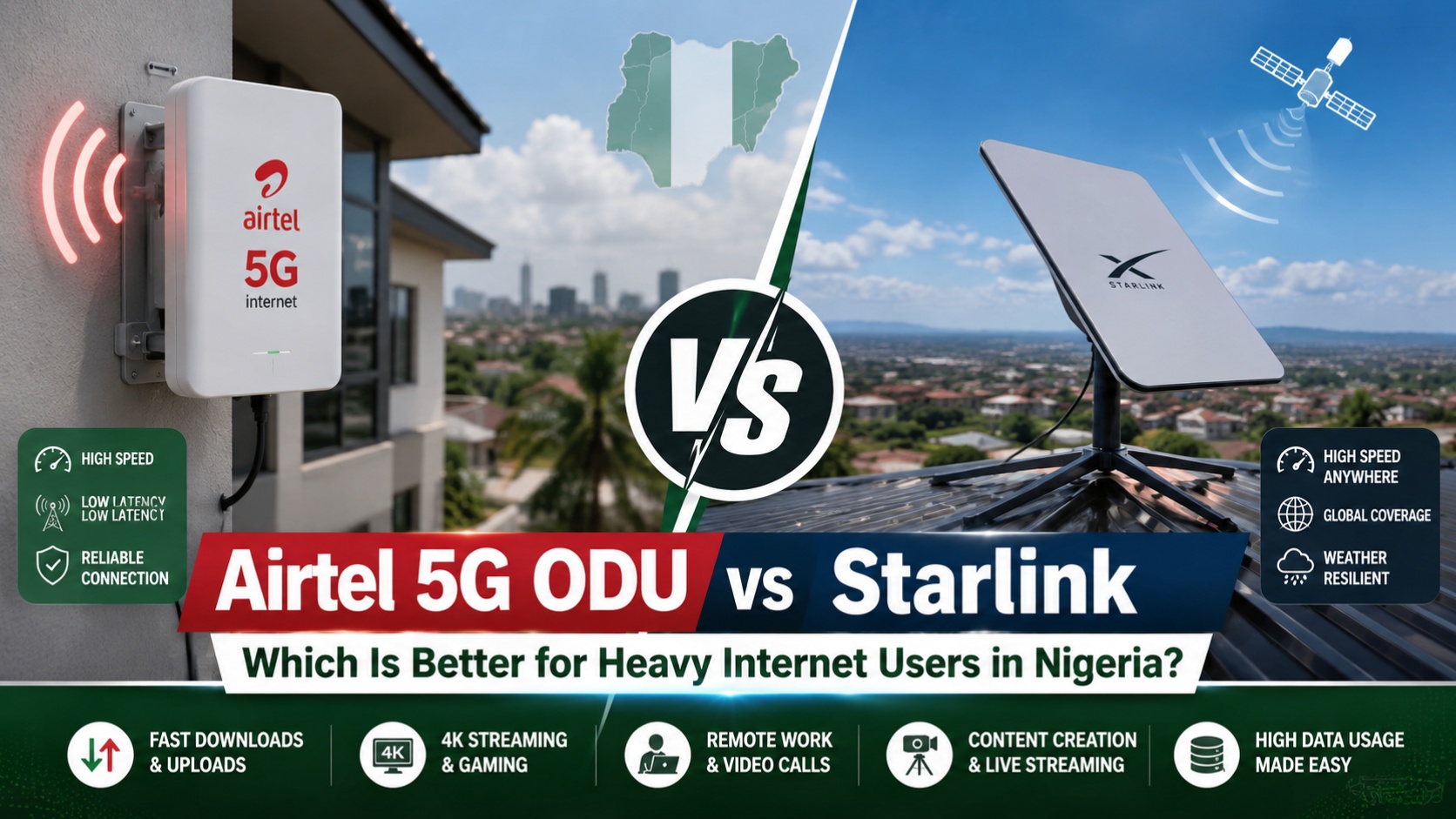 Airtel 5G ODU vs Starlink Nigeria: Price, Speed, Data Limit & Which Is Better
