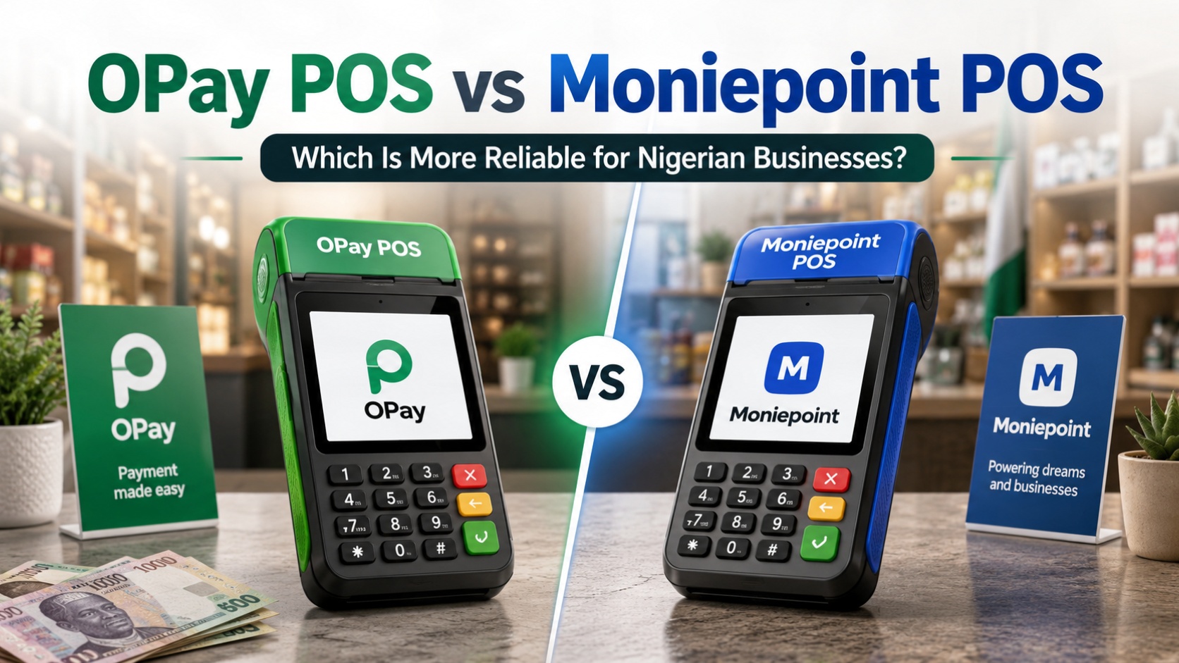 Choosing between OPay POS and Moniepoint POS for your business